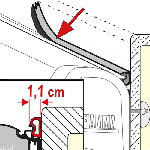Fiamma rain guard 1cm wide - rain,
