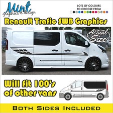 SWB RENAULT TRAFIC Camper Side Stripes Decals Stickers Van Graphics FREE P&P 037