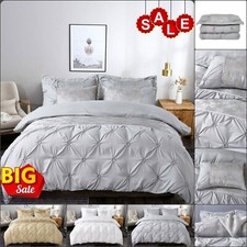 Luxury Reversble Jacquard Glitter Duvet Quilt Cover Bedding Set Double King Size