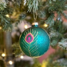 Peacock Bauble - Christmas