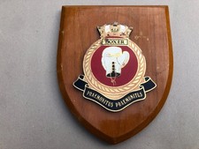 HMS BOXER vintage wooden plaque Royal Navy