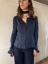 Anna Belinda vintage blue silk