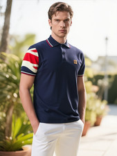 Trojan Men's Flag Sleeve Pique