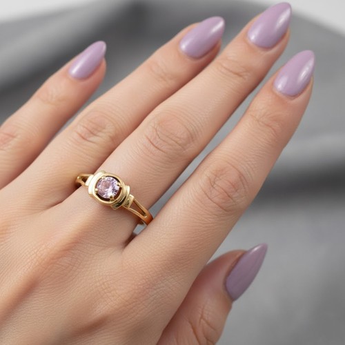 Natural pink sapphire round - pink,