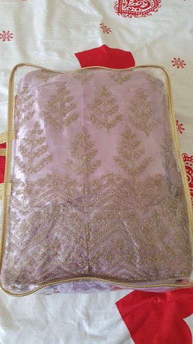 Women purple net embroidered - women's,