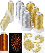 Metallic Thread for Embroidery, Sew Spools, 4 Different colour 1,000 Meters EACH