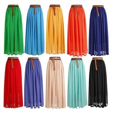 Long Midi Skirt Elastic Women