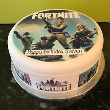 Fortnite pre-cut Edible Icing Cake Topper OR Ribbon 03 - Easy to use
