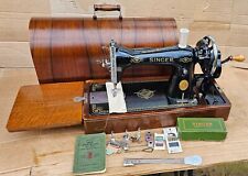 Singer 15K80 Hand crank Vintage sewing machine with singercraft, accessories,