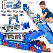 Dinosaur Car Toy for 3 Year Old+ Boy Kid Transporter Shop Truck Carrier Monster