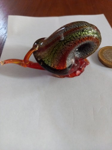 Murano snail glass figurine - glass,