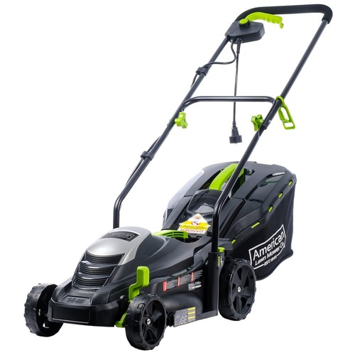 Black electric lawn mower - electric,