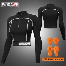 WOSAWE Womens Motorcycle Jacket Summer Motorbike Riding Soft Armor CE Sportswear
