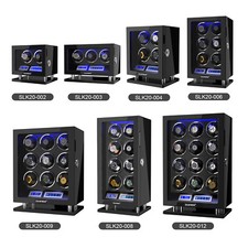 Fingerprint Unlock Automatic 3-12 Watch Winder Box LCD Touch Screen Display Case