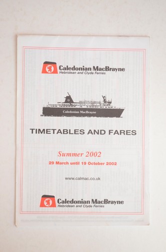 Ferry timetable caledonian - timetable,