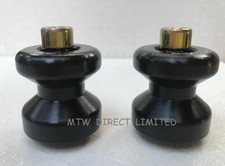 R&G RACING BLACK COTTON REELS BOBBINS PAIR YAMAHA MT-09 Sport Tracker 2015-2016