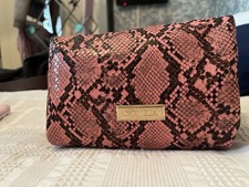 Carvela Pink Snake Skin Print Wash Bag