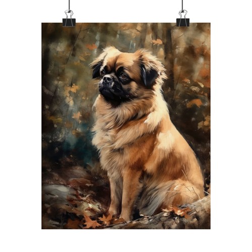 Tibetan spaniel dog art print - tibetan,