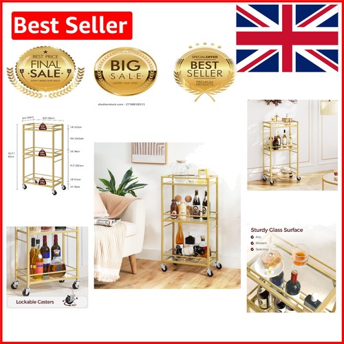 Sturdy gold bar cart - gold,
