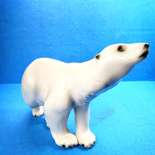 Royal Dux Polar Bear Figurine Large 13" Hand Painted Beautiful Detailed Figure