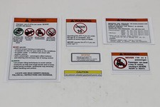 6 piece Yamaha warning decals