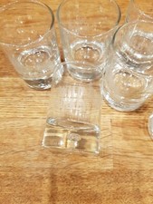 Wild Turkey Whiskey Clear Shot Glasses Lot Bundle Of 6 Heavy Base 50ml Home Bar