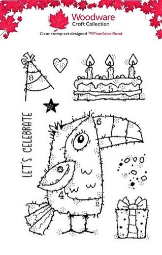 Woodware clear stamps - clear, time