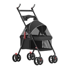 4-Wheel Portable Pet Stroller with Breathable Mesh puppy stroller cat stroller