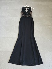 Lipsy ,lovely black, lace ,mermaid maxi evening, wedding, party dress size 8. 