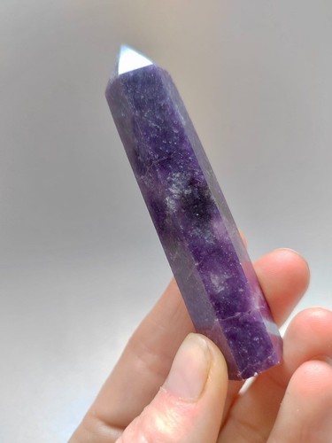Lepidolite crystal tower - lepidolite,
