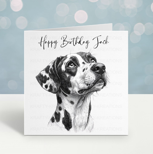 Dog themed birthday card - birthday,