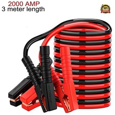 HEAVY DUTY 2000 AMP 3 METRES BOOSTER CABLE START CAR VAN JUMP LEADS CABLES