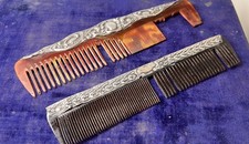 2 x Antique Comb Silver
