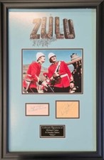  MICHAEL CAINE & STANLEY  BAKER ZULU  SIGNED MONTAGE AFTAL