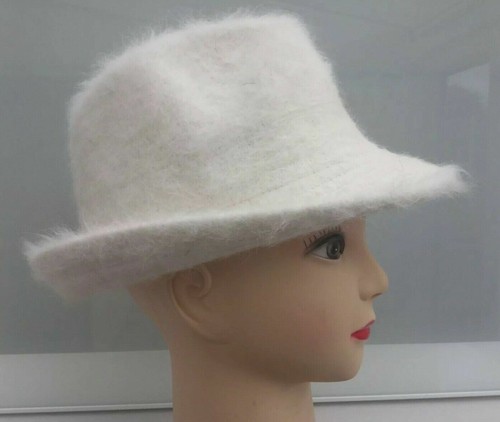 Ladies angora trilby flowerpot