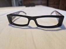 Gucci Glasses Frames With Tri Fold Case Black Rectangle 