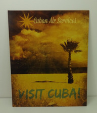 Cuba Art Print On Board Vintage Interior Design Hanging Cuban Air Services
