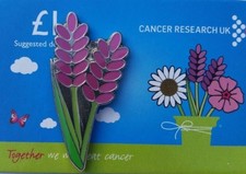 Cancer research charity - research, pin