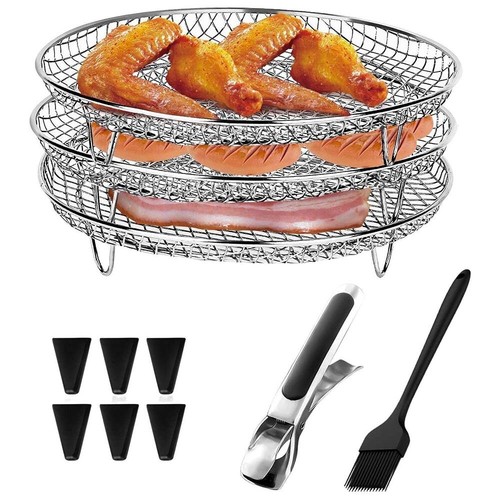 Layer round air fryer - air, rack