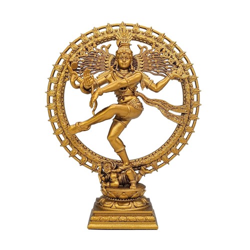 Nataraja statue golden resin - nataraja,