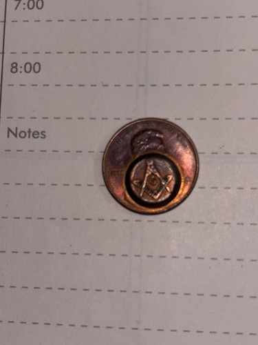 Masonic penny stamped with - s,