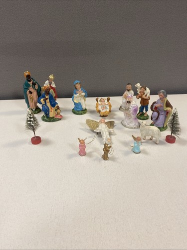 Vintage italian nativity set - nativity,