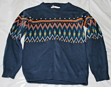 Minoti boys navy patterned jumper - age 8-9 Years - NWoT