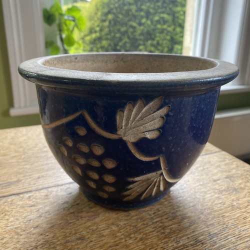 Vintage stoneware plant pot - vintage,