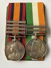 Boer War QSA & KSA Pair 4755 Pte G Anderson East Lancs Reg Wounded In Action.