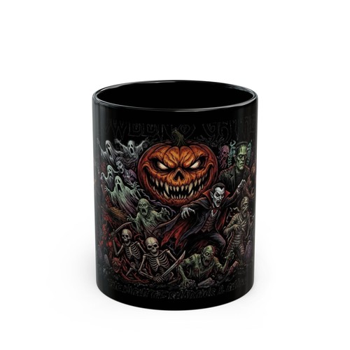 Grinning pumpkin and - and, zombie