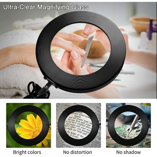10x led magnifying glass desk - 10x,
