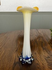 Orange white blue murano style - murano,