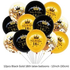 Black gold birthday latex
