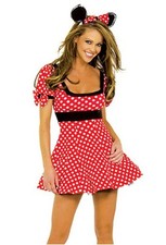 Halloween Sexy Womens Minnie Mouse Fancy Dress Costume Lingerie Hen Party L